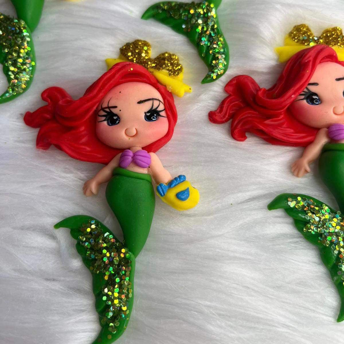 Little Mermaid Clay Doll