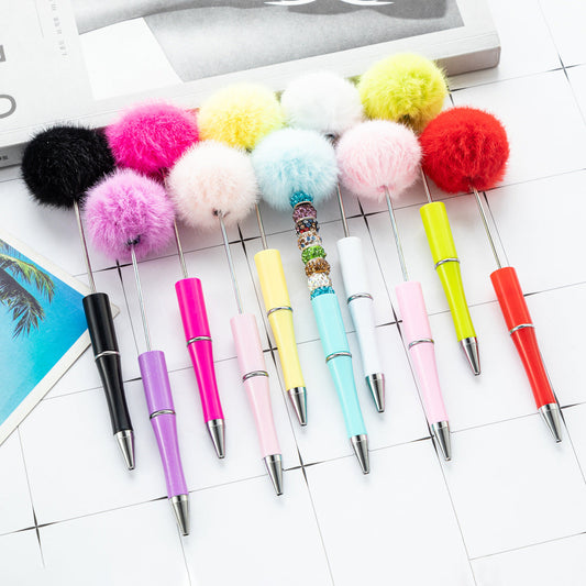 Fluffy pom pom pen